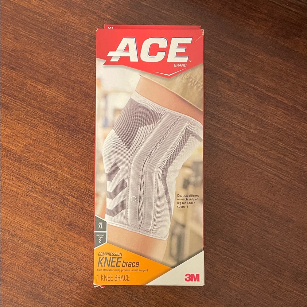NIB - XL ACE Compression Knee Brace - White